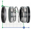 Uszczelnienie wału pompy R-208 14, SIC/SIC/SIC/SIC, VITON, 304, d7=28