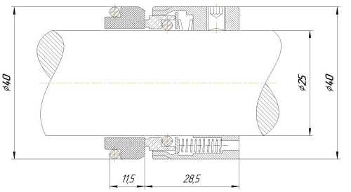 Uszczelnienie mechaniczne R-M7N 25, SIC/SIC, VITON, 304, typ G9 LATTY U68, VULCAN 1677, FLOWSERVE Europac 600, STERLING 270, ANGA V