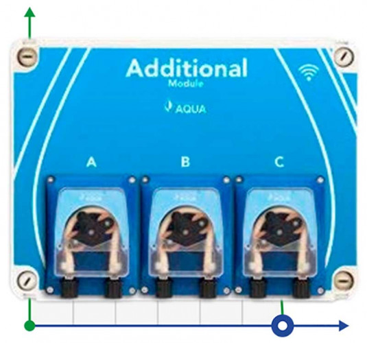 Opcjonalny moduł z trzema pompami dozującymi do dodawania składników odżywczych, nawozów z Wi-Fi