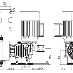 Pompa membranowa dozownica PDM-D CA 84/6 400/3/50 0,18