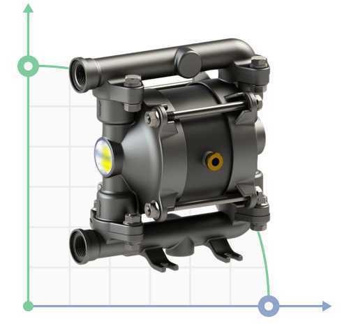 Pneumatyczne pompy membranowe BOA Q20 AISI316