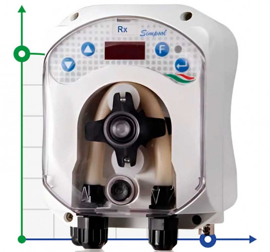 Pompa dozująca perystaltyczna AQUA PDP SIMPOOL LIGHT RX 03-01 - 230 V - SANTOPRENE - KOMPLETNA BIAŁA