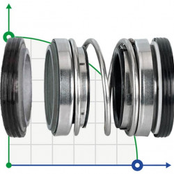 Uszczelnienie wału pompy R-208 16, SIC/SIC/SIC/SIC, VITON, 304, d7=30