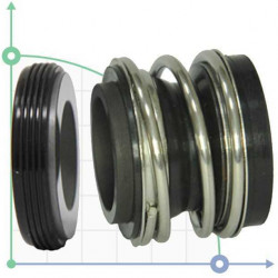 Uszczelnienie pompy R-MG1S20 19, SIC/SIC, VITON, 304, G50