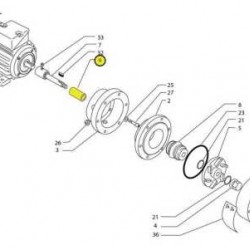 Wał spacer do pomp MB 80/100/110