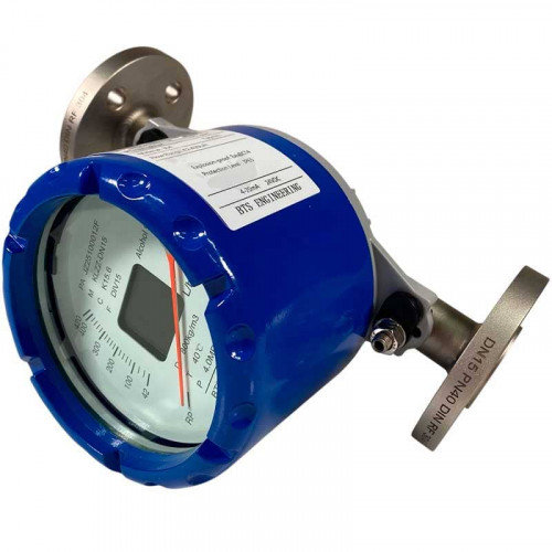 DN15 Przepływomierz ze stali nierdzewnej rotametr KLZZ PN40 (alkohol 96%), 42...420 l/h, 4-20mA, Ex