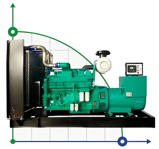 Przemysłowy generator diesla XHYC-450GF z ATS, silnik Cummins 500kVA, 450kW, 380V/50HZ typ otwarty