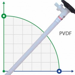 1500 mm, PVDF, HP część pompy (trąba) do pompy beczkowej