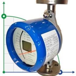DN15 Przepływomierz ze stali nierdzewnej rotametr KLZZ PN40 (alkohol 96%), 17...170 l/h, 4-20mA, Ex