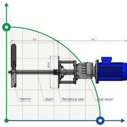 Mieszadło łopatkowe MH 6505200, 200 obr./min, 4,0 kW