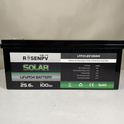 Bateria litowo-żelazowo-fosforanowa 25.6V 100Ah LiFePO4, LFP stojąca z ogniwami EVE 3.2V 100Ah LiFePO4 klasy A