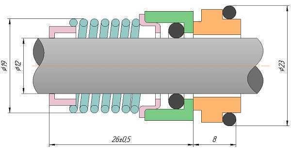 Uszczelnienie pompy Grundfos R-706C 12, CAR/SIC, EPDM, 304