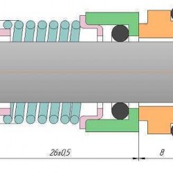 Uszczelnienie pompy Grundfos R-706C 12, CAR/SIC, EPDM, 304