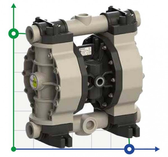 Pneumatyczna pompa membranowa do farb PHOENIX P170 PP SANTOPRENE+PTFE, 170 l/min