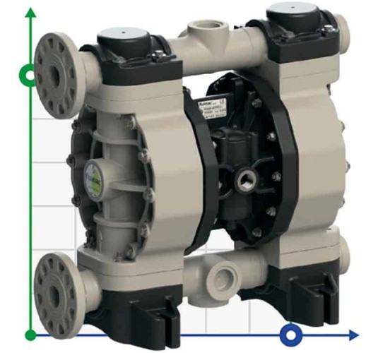 Pneumatyczna pompa membranowa do farb PHOENIX P170 PP SANTOPRENE+PTFE, 170 l/min