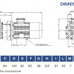 Pompa ATEX ze sprzęgłem magnetycznym FLUIMAC COMPASS CM 6 PP, 0,25 kW, 380V, Ex