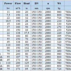 BGWH 150-315(I) (200/125), 110kW, 2880 - pompa ze stali nierdzewnej pozioma