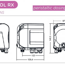 Pompa dozująca perystaltyczna AQUA PDP SIMPOOL RX 03-01 - 230V - SANTOPRENE - KOMPLETNA BIAŁA - ADPST1