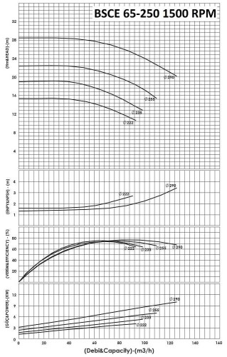 BSCE 65-250 (1500) dwukierunkowa pompa wlotowa bez silnika