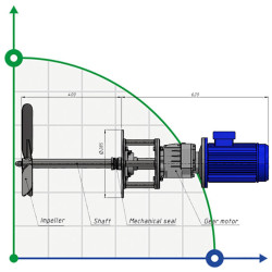 Mieszadło łopatkowe MH 5004200, 200 obr/min, 2,2 kW