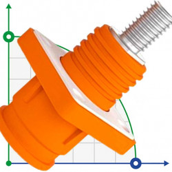 JC-CN12-S-01-LD, 250A, 1500V DC Gniazdo przyłączeniowe do akumulatora typu śrubowego, pomarańczowe