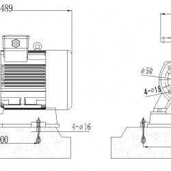 BGWHB 50-125(I)A (22,3/16), 2,2kW, 2880, Ex - pompa ze stali nierdzewnej pozioma