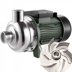 Pompa do brzeczki piwnej z peletem TS150, 1,1 kW, AISI 304, 220 V/50 Hz, 2900 obr./min z wirnikiem otwartym