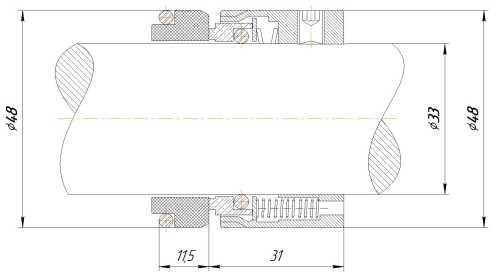 Uszczelnienie mechaniczne R-M7N 33, SIC/SIC, VITON, 304, G9