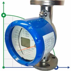 DN25 Przepływomierz ze stali nierdzewnej rotametr KLZZ PN40 (alkohol 96%), 180...1700 l/h, 4-20mA, Ex