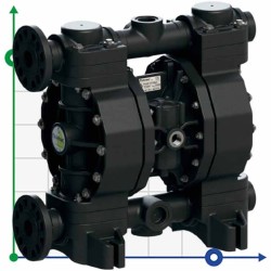 Pneumatyczna pompa membranowa PHOENIX P170 PVDF SANTOPRENE+PTFE, 170 l/min do farby