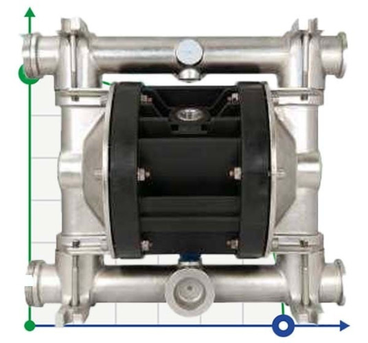 Pneumatyczna pompa membranowa BOXER 81 AISI 316 IB81-A-HTTAT-C