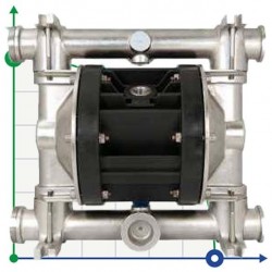 Pneumatyczna pompa membranowa BOXER 81 AISI 316 IB81-A-HTTAT-C