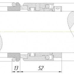 Uszczelnienie mechaniczne wału R-HJ92N 90, CAR/SIC, VITON, 304, G16