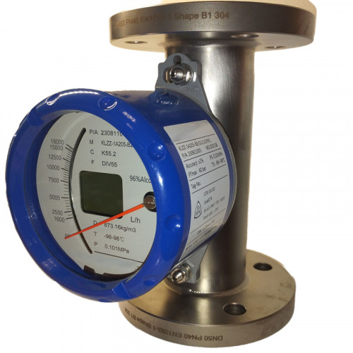 DN50 Przepływomierz ze stali nierdzewnej rotametr KLZZ PN40 (alkohol 96%), 1600...16000 l/h, 4-20mA, Ex