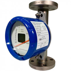 DN40 Przepływomierz ze stali nierdzewnej (rotametr) KLZDN40-PN16 (sprężone powietrze 10–130 °C, 2–5 bar), 20–200 m³/h, 4–20 mA