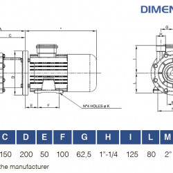 Pompa ATEX ze sprzęgłem magnetycznym FLUIMAC COMPASS CM 15 PVDF, 1,1 kW, 380 V, Ex