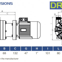 Pompa chemiczna do tworzyw sztucznych FLUIMAC DRAGON 10 PVDF, 0,55 kW, 220 V