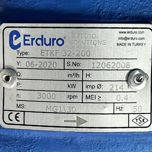 BTKF 32-200 Pompa jednostopniowa wspornikowa, bez silnika (3000)