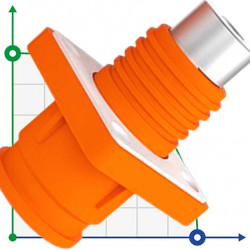 JC-CN12-S-01-LM, 250 A, 1500 V DC złącze gniazda akumulatora typu nakrętkowego, pomarańczowe