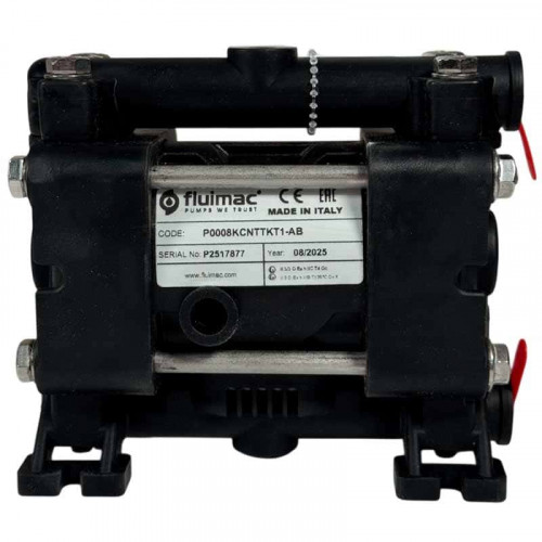 Pneumatyczna pompa membranowa FLUIMAC PHOENIX P08 PVDF+CF NBR+PTFE, 7 l/min do pompowania lepkich cieczy