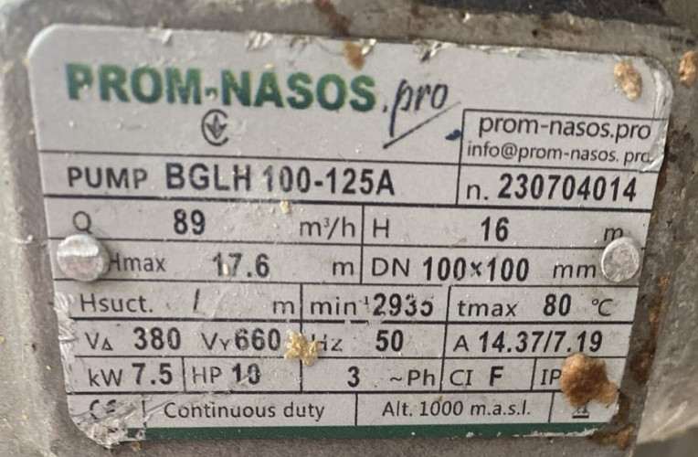 Spód do pompy BGLH 100-125A AISI304