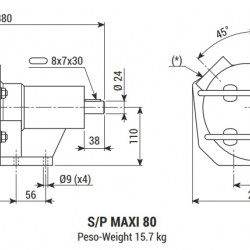 Pompa wirnikowa do pompowania miąższu owoców LIVERANI MAXI 80 S/P NR 175-1400obr./min, bez silnika