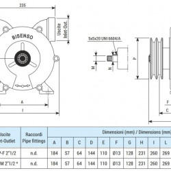 Pompa wirowa do pompowania wody morskiej LIVERANI NAUTIC 70, 500 l/min, brąz, bez silnika