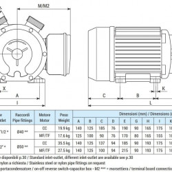 Pompa wirowa do pompowania oleju napędowego LIVERANI EP MASTER 2, 230 l/min, MF/I, 1.87 kW, 1400 rpm, 220V, AISI 316, Seal Cer.-Grafite-Epdm