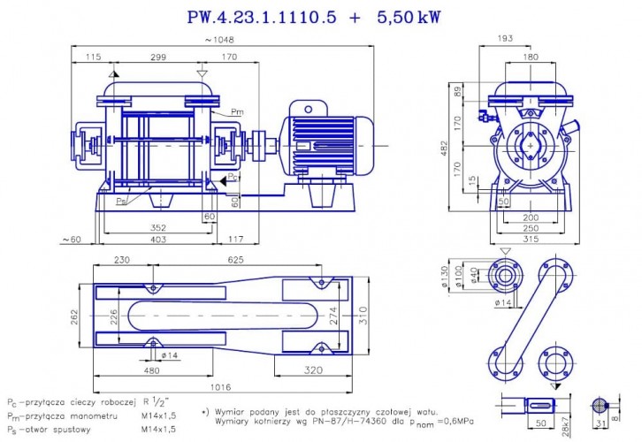 PW.4.23.1.1110 pompa próżniowa dwustopniowa