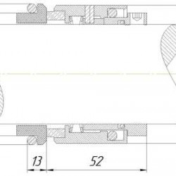 Uszczelnienie mechaniczne wału R-HJ92N 95, CAR/SIC, VITON, 304, G16
