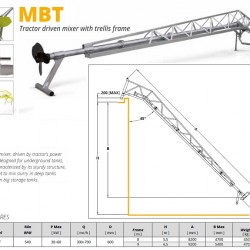Veneroni MBT, 8m mieszarka traktorowa z ramą kratownicową