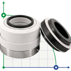 Uszczelnienie pompy R-WB2T 50, SIC/SIC, PTFE, 304