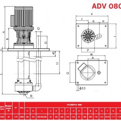 Pompa do chemii odśrodkowa ADV 80/PP/250/0.75HP/2800/BSP