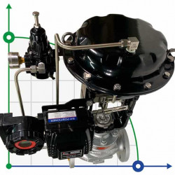 DN50 Pneumatycznie sterowany zawór regulacyjny 10P11Y-DNx5016Z-L122C-C (korpus żeliwny, gniazdo SS304) z pozycjonerem YT-1000, 4-20mA, Ex